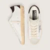 Women's Super-Star with silver glitter star and brown glitter heel tab