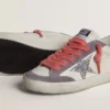 Women's Super-Star with silver glitter star and lilac suede heel tab