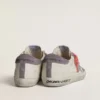 Women's Super-Star with silver glitter star and lilac suede heel tab