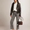 Women's Super-Star with silver heel tab and metal stud lettering