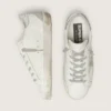 Women's Super-Star with silver heel tab and metal stud lettering