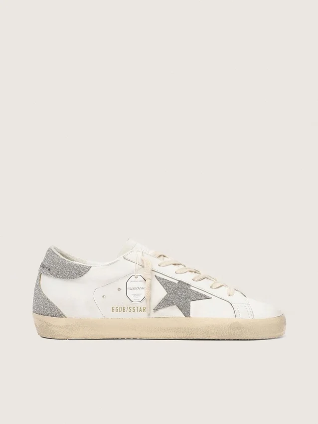 Women’s Super-Star with silver Swarovski crystal star and heel tab