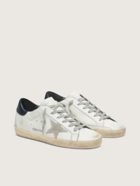 Women’s Super-Star with suede star and blue heel tab