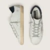Women's Super-Star with suede star and blue heel tab