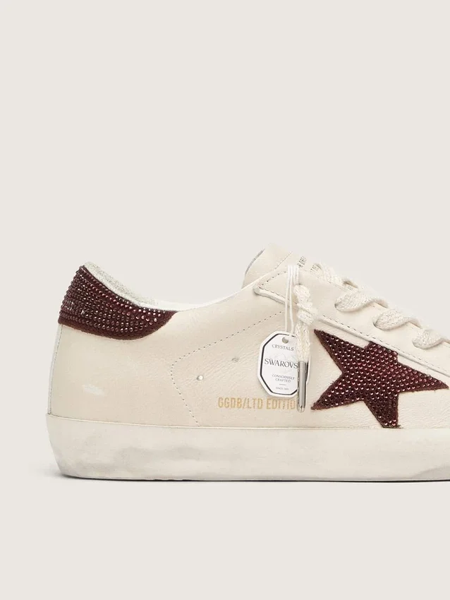 Women’s Super-Star with suede star and heel tab with Swarovski crystals