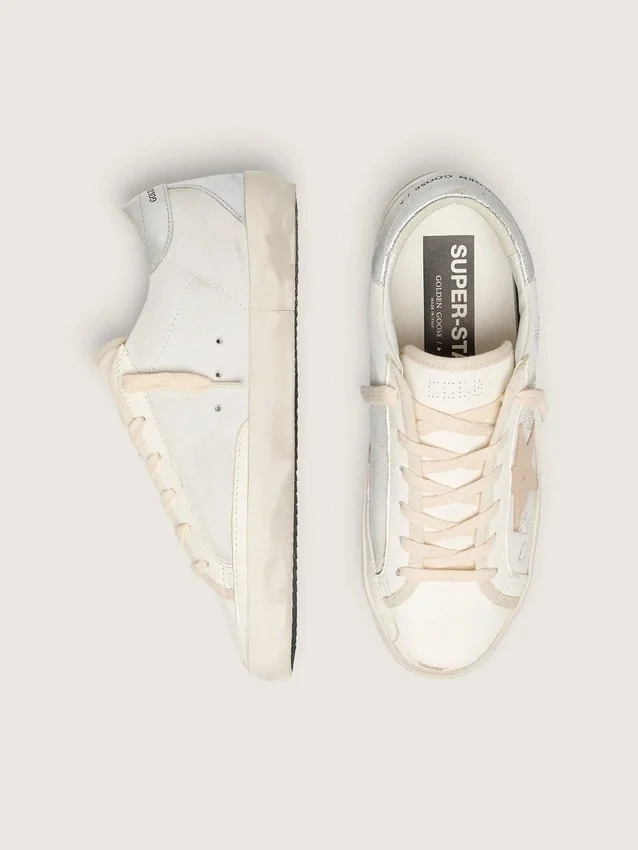 Women's Super-Star with Swarovski crystals and smoke gray leather star