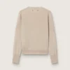 Women's sweater in light brown merino wool