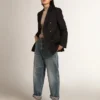 Women's sweater in light brown merino wool