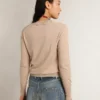 Women's sweater in light brown merino wool
