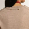 Women's sweater in light brown merino wool