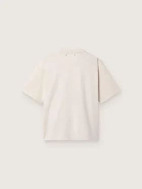 Women’s T-shirt in white cotton jersey with star print