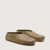 Women’s Tierra in khaki suede with silver studs