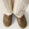 Women’s Tierra in khaki suede with silver studs