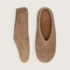 Women’s Tierra in tobacco suede with floral motif and studs