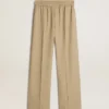 Women's travertine-colored joggers