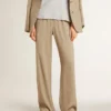 Women's travertine-colored joggers
