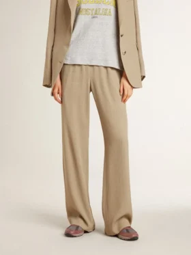 Women’s travertine-colored joggers