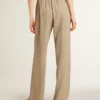 Women's travertine-colored joggers