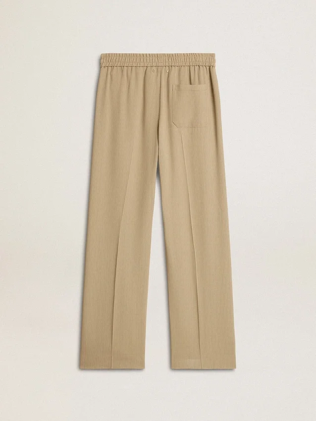 Women's travertine-colored joggers