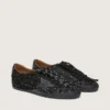 Women's True-Star in black suede with Swarovski crystals and black leather star