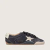 Men's True-Star in dark blue suede with white nappa leather star and heel tab