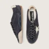 Men's True-Star in dark blue suede with white nappa leather star and heel tab