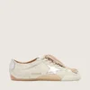 Women's True-Star in light gray suede with metallic silver star and heel tab