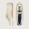 Women's True-Star in light gray suede with metallic silver star and heel tab