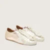 Men’s True-Star in metallic platinum leather with light gray suede star