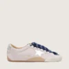 Women's True-Star in pastel pink suede with silver star and heel tab