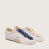 Women's True-Star in pastel pink suede with silver star and heel tab