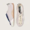 Women's True-Star in pastel pink suede with silver star and heel tab