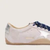 Women's True-Star in pastel pink suede with silver star and heel tab