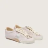 Women's True-Star in pastel pink suede with silver star and heel tab
