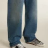 Women's True-Star in silver sequins with black star and silver leather heel tab