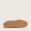 Women's True-Star in teal suede with black star and cream heel tab