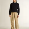 Women's True-Star in white nappa leather with gold star and beige suede heel tab