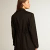 Women’s tuxedo jacket in black wool gabardine
