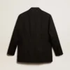 Women’s tuxedo jacket in black wool gabardine