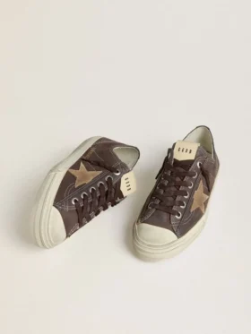 Women’s V-Star in brown nubuck with tobacco-colored suede star