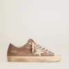 Women's V-Star in dove-gray suede with light gray leather star