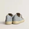 Women's V-Star in light blue canvas with dove-gray leather star