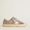 Women's V-Star in light brown metallic suede with cream leather star