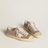 Women's V-Star in light brown metallic suede with cream leather star