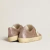 Women's V-Star in light brown metallic suede with cream leather star