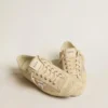 Women’s V-Star in pearl suede with silver metallic leather star
