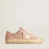 Women's V-Star in pink suede with cream leather star
