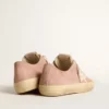 Women's V-Star in pink suede with cream leather star