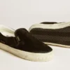 Women's VCE Penstar in black suede with black leather heel tab