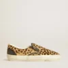 Women's VCE Penstar in leopard-print pony skin with black leather heel tab